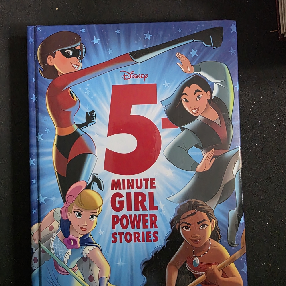 Disney 5-Minute Girl Power Stories Book - Blue, Red